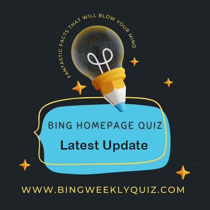 Bing Homepage Quiz Latest Update