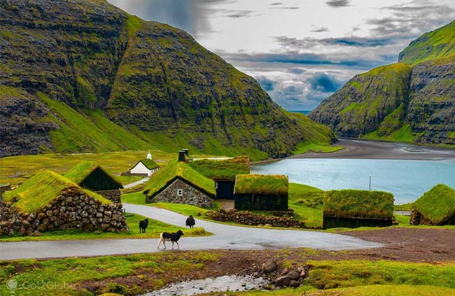 Saksun, a tiny, remote village on the island of Streymoy